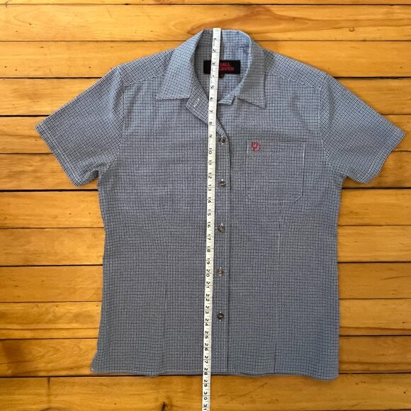 Fjallraven Men's Button Front Short Sleeve Checked Shirt, Size Medium - Picture 7 of 9
